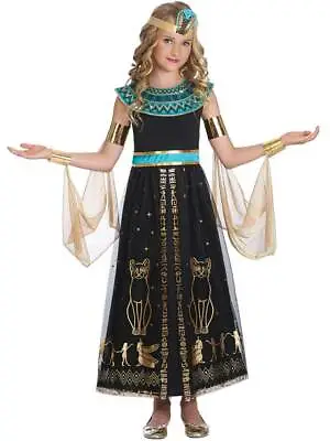 Kids Girls Dazzling Cleopatra Fancy Dress Costume Egyptian Goddess Queen Cleo • £19.98