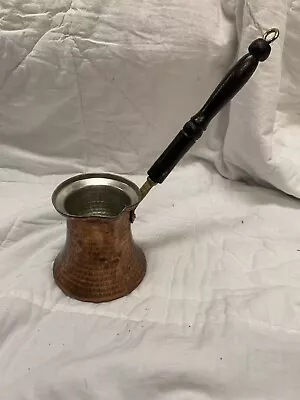 Vintage Copper Dipping Pitcher Long Handle ARMENIAN TURKISH COFFEE POT • $12