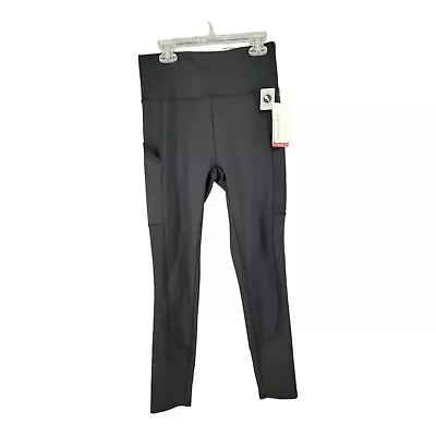 Marika Womens Leggings Medium Athletic Performance Dri Wik Black Mid Rise • $19.99