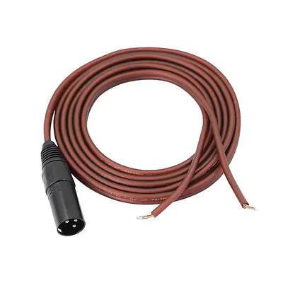 XLR Speaker Wire Speaker Bare Cable To XLR Plug Gold Plated XLR 3 Pin Male Con • £10.79