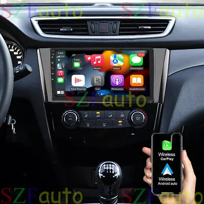 For Nissan X-Trail Qashqai Rogue 2014-18 Android 11 Car Stereo Radio GPS CarPlay • £139.19