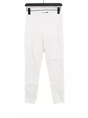 Karen Millen Women's Suit Trousers UK 10 White Cotton With Elastane Dress Pants • £8.60