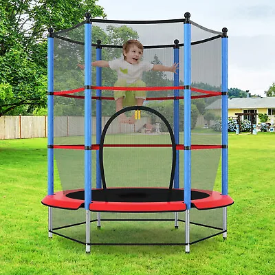 $999.99 • Buy Upgrade 4.5ft Trampoline Kids Round Trampolines Enclosure Safety Net Outdoor