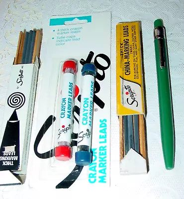 Vintage SCRIPTO Crayon China Marker Grease Pencil & Refills Mixed Lot USA • $13.99