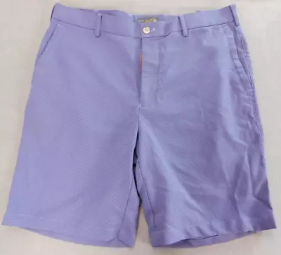 Peter Millar Crown Sport Golf Shorts Men's 34 Purple Houndstooth • $19.99