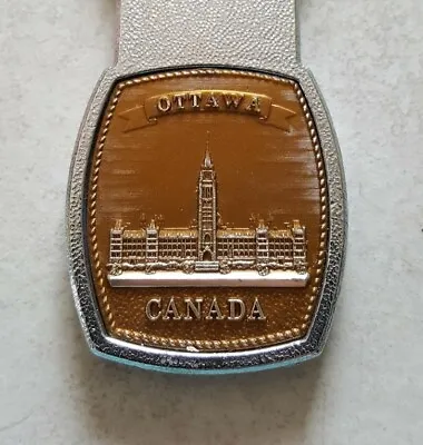 Ottawa Canada Parliament Maple Leaf Bottle Opener  Silver Gold Toned • $5
