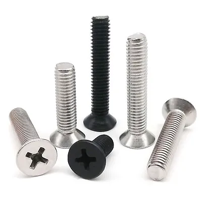 50pcs M1 To M4 Mini Small Micro Cross Phillips Flat Countersunk Head Bolt Screw • £1.67