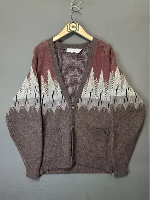 Vintage Holt Renfrew Wool Cardigan Mens Extra Large Shetland Designer Casual 90s • $39.64