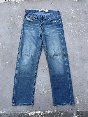 Diesel Jeans Mens 32 Blue Denim Pants Viker Straight Fit Casual Designer 33x30 • $25