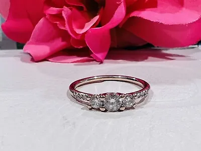 $49 • Buy Pandora Rose Ring #186242CZ Sparkling Elegance Size 58 Rrp$119 Three Stone