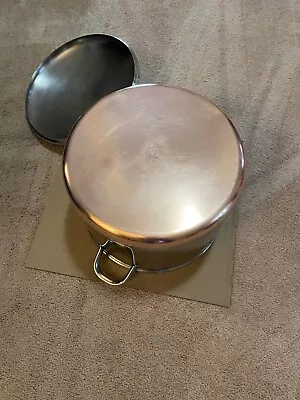 Vintage REVERE WARE 1801 Stainless Steel Copper Bottom 16 Qt. Stock Pot & Lid • $54.95