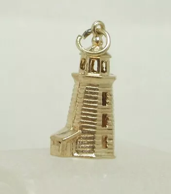 9 Carat Gold Large Heavy Lighthouse Shaped Charm 20688 • £166.98