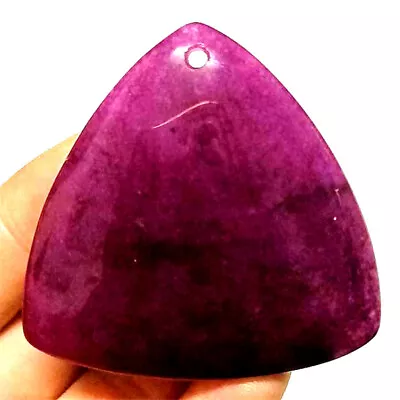 Natural Purple Lepidolite Stone Triangle Pendants Bead Necklace Jewelry Making • $6.99