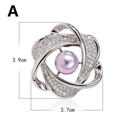 £3.47 • Buy Women's Scarf Buckle Ring Clip Holder Crystal Flower Brooch Scarves Jewelry Gift