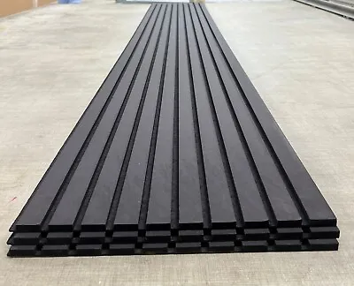 Charcoal Black Slatwall Panels Slat Wall 39cm X 242cm Wall Panelling Cladding • £3.49