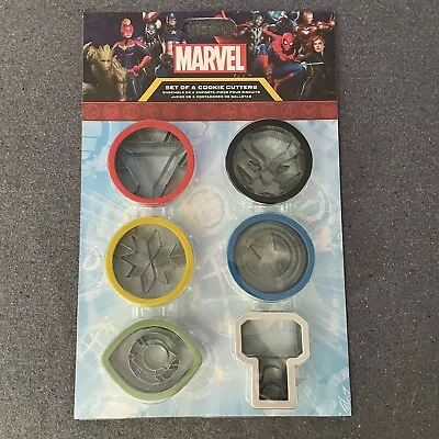 Avengers Marvel Cookie Cutters 3 Inch NEW Metal Star Circle Comfort Grip Set - 6 • $24.99