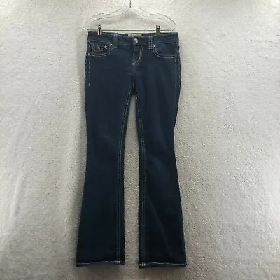 MEK Denim Jeans Chicago Boot Cut Curvy Dark Wash Blue Woman's Size 27x34 • $3.80