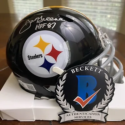 Joe Greene Autographed Signed HOF ‘87 Pittsburgh Steelers Mini Helmet Beckett • $31