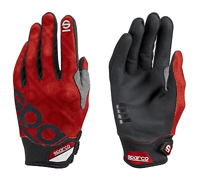 Sparco MECA 3 Mechanics Gloves Adjustable Velcro Strap Red X Large 002093RS4XL • $39