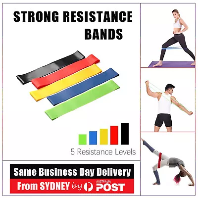 Resistance Band Power Heavy Strength Exercise Fitness Gym Crossfit Yoga Elastic • $6.85