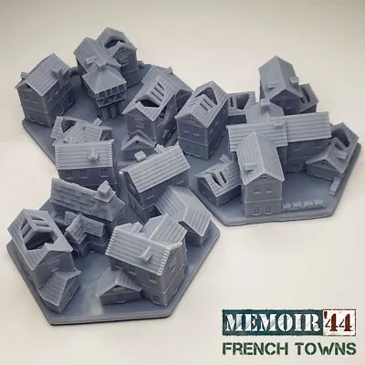 Memoir 44 Bomb Damaged European Towns Set Of 3 | WW2 Gaming TTRPG Scenery • $16.99