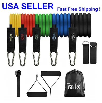 $17.95 • Buy 100 Lbs Of Resistance - Exercise Bands Plus Accessories - Better Than Dumbells !