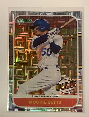 2021 Panini Donruss Highlights VECTOR #HI1 Mookie Betts Los Angeles Dodgers • $0.99