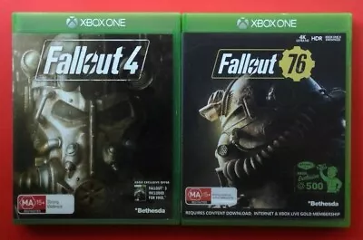 Fallout 4 + Fallout 76 X2 Game Bundle XBOX ONE Very Good TRACKING  +FREE POSTAGE • $19.95