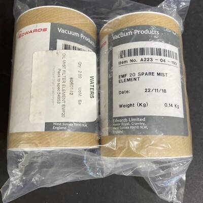 $205 • Buy Waters Oil Mist Filter Element Sealed For EMF20 With Vacuum Pumps 2 Filters
