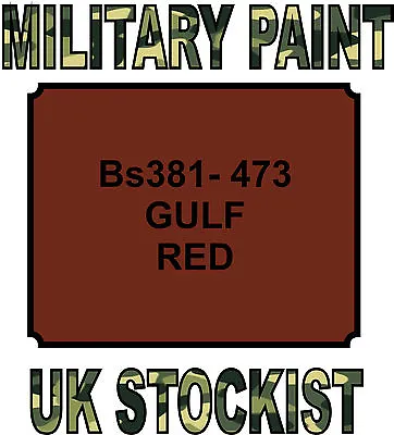 Bs381 473 Gulf Red Military Paint Metal Steel Heat Resistant Engine  Vehicle • £14.99