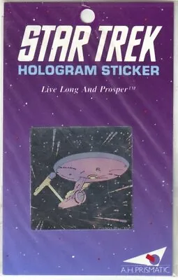 $5.99 • Buy Classic Star Trek Enterprise At Warp Hologram Sticker 1991 A H Prismatic SEALED