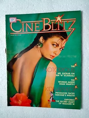 Cineblitz 1989 Aamir Kimi Pooja Mandakini Rekha Dimple Juhi Magazine Bollywood  • $102.40