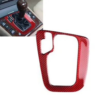 Red Real Carbon Fiber AT Tranny Gears Shift Frame Trim Fits 98-05 E46 330i 325i • $35.20