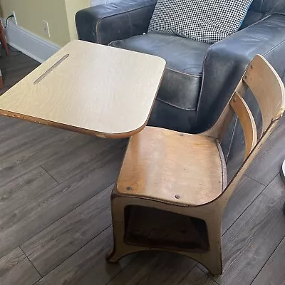 Vintage Small Child Student Metal Elementary School Desk Chair Mid Century • $185