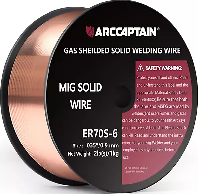 Mig Welding Wire Mig Wire ER70S-6 2Lbs Gas Solid Carbon Steel Low Splatter Mig  • $23.96