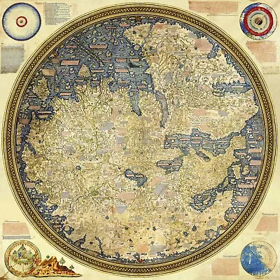 1450 Fra Mauro World Map Wall Art Poster Print Decor Home School Office History • $13.95