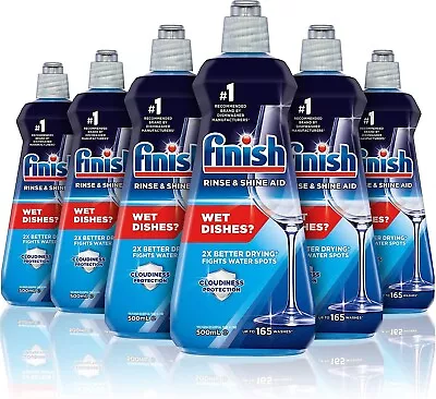 Finish Dishwashing Rinse Aid Regular Liquid 500Ml (Pack Of 6) • $45.99