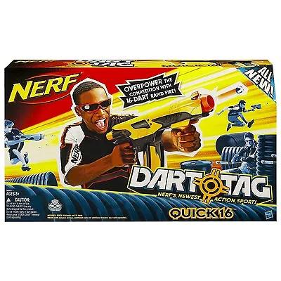 Nerf Quick 16 Dart Blaster Dart Tag Slight Damage To Box N-Strike Gun • $189.95