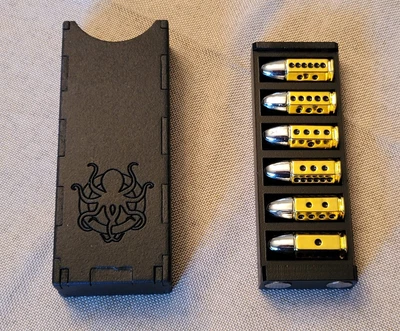 £41.18 • Buy Set Of 6 Metal Bullet D6 Dice With Clip Case From Kickstarter & Blue Ring Games