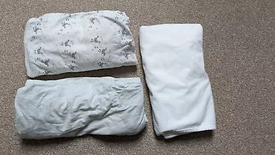 Cot Bed Fitted Sheets And Waterproof Mattress Cover • £0.99