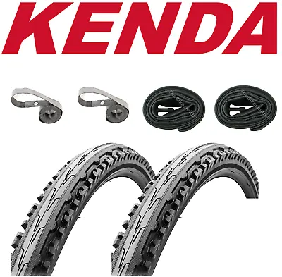 Kenda K847 Kross Plus 26  X 1.95  Urban Bike Kit ( 2x Tires +Tubes + Rim Strips) • $35.90