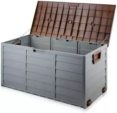 Garden Outdoor Storage Box Plastic Utility Chest Cushion Shed Box Patio 4Ft • £59.95