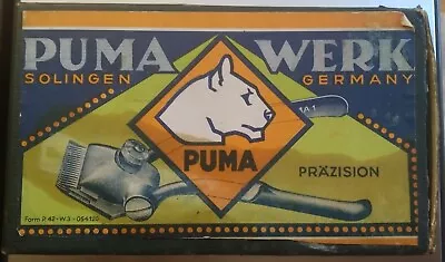 Vintage Puma Werk Barber Shop Clippers German Solingen Hairdresser Tool In Box  • $50