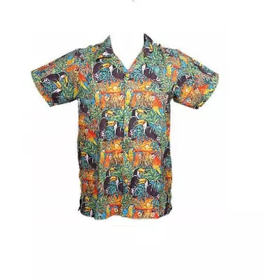 Mens Hawaiian Shirt Stag Beach Hawaii Aloha  Summer Holiday Fancy Digital Jungle • $12.42