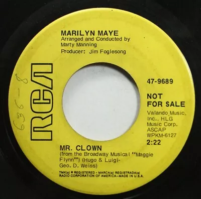 Pop Promo 45 Marilyn Maye - Mr. Clown / Feelin' On Rca • $5