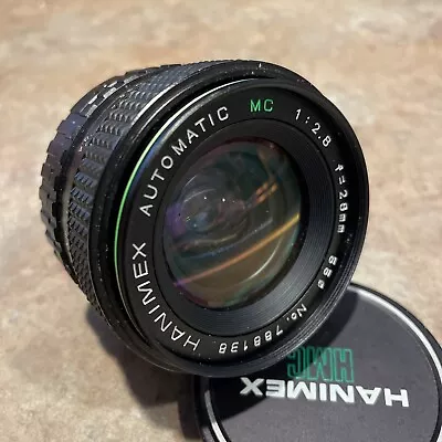 Hanimex 28mm F/2.8 Automatic MC Wide Angle Prime Lens Pentax M42 (Screw) Mount • $49.50