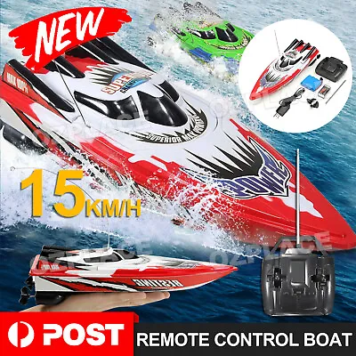 RC Boat Remote Control Boat Twin Motor RC Racing Outdoor Toy With Radio Gift ON • $31.95