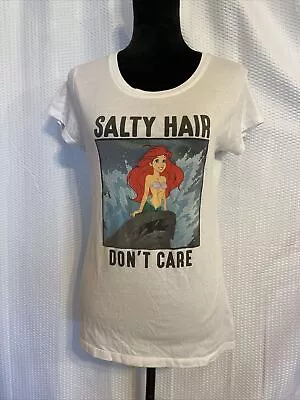 Disney The Little Mermaid Ariel Graphic Tee T-shirt Salty Hair Don’t Care Jr XL • $10