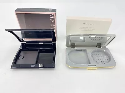 Set Of 2 Mary Kay Compacts With Mirror Refillable ~ Ships FREE • $12.71