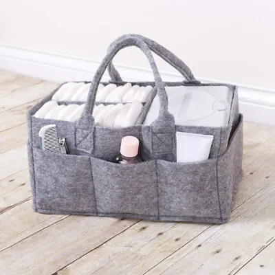 £7.29 • Buy Baby Diaper Organizer Bag Storage Caddy Felt Changing Nappy Kids Carrier Bag UK